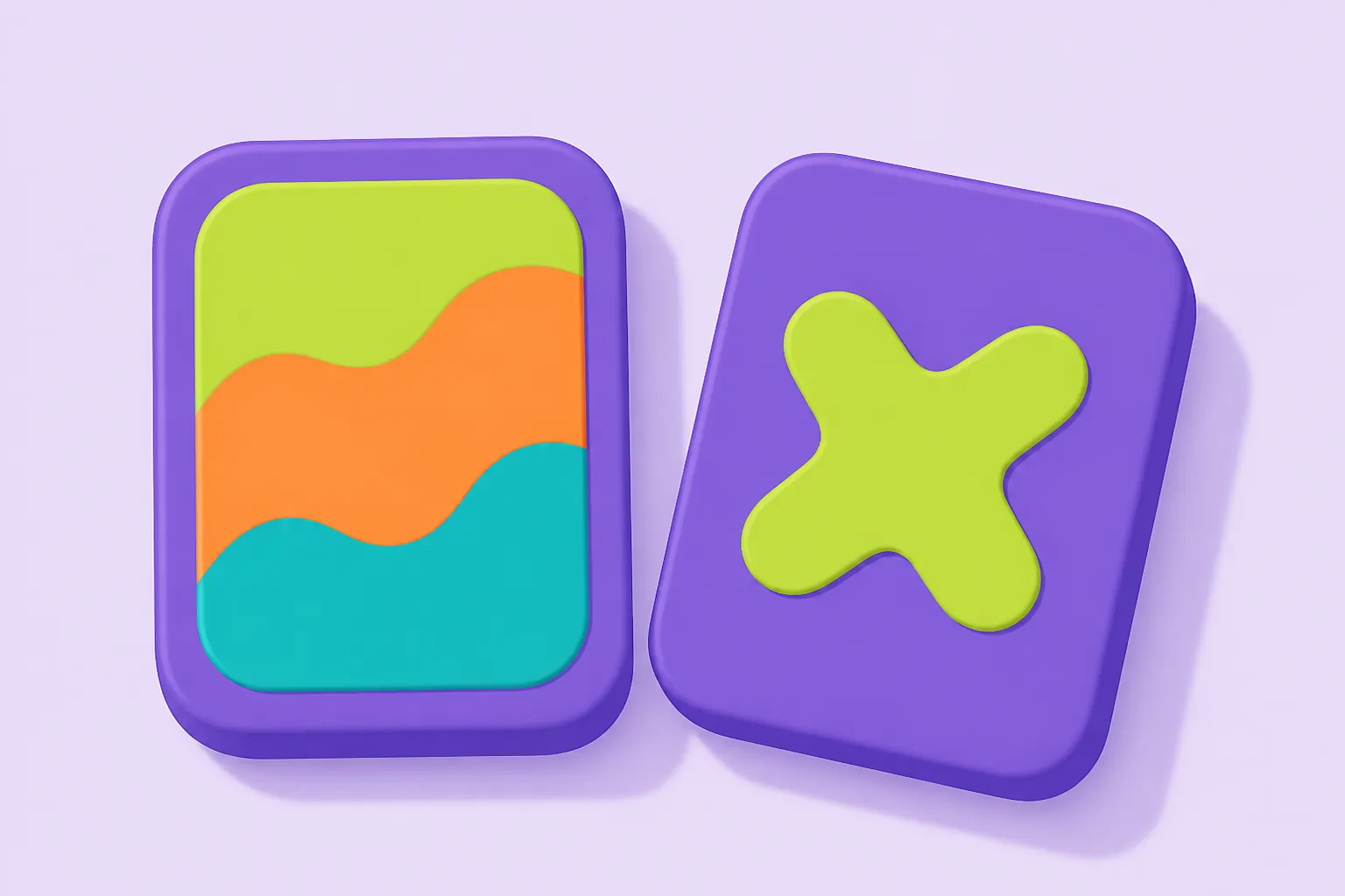 Toy-style spaced-repetition flashcards