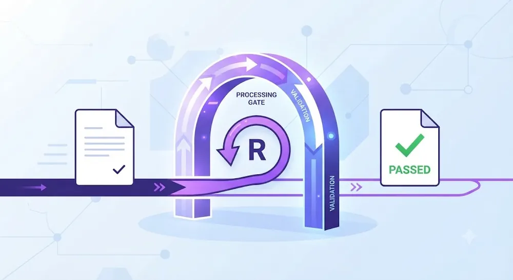 Schema validation with one targeted repair retry